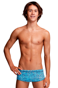 Funky Trunks - Boy's Sidewinder Trunks - Blue Stone