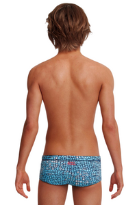 Funky Trunks - Boy's Sidewinder Trunks - Blue Stone
