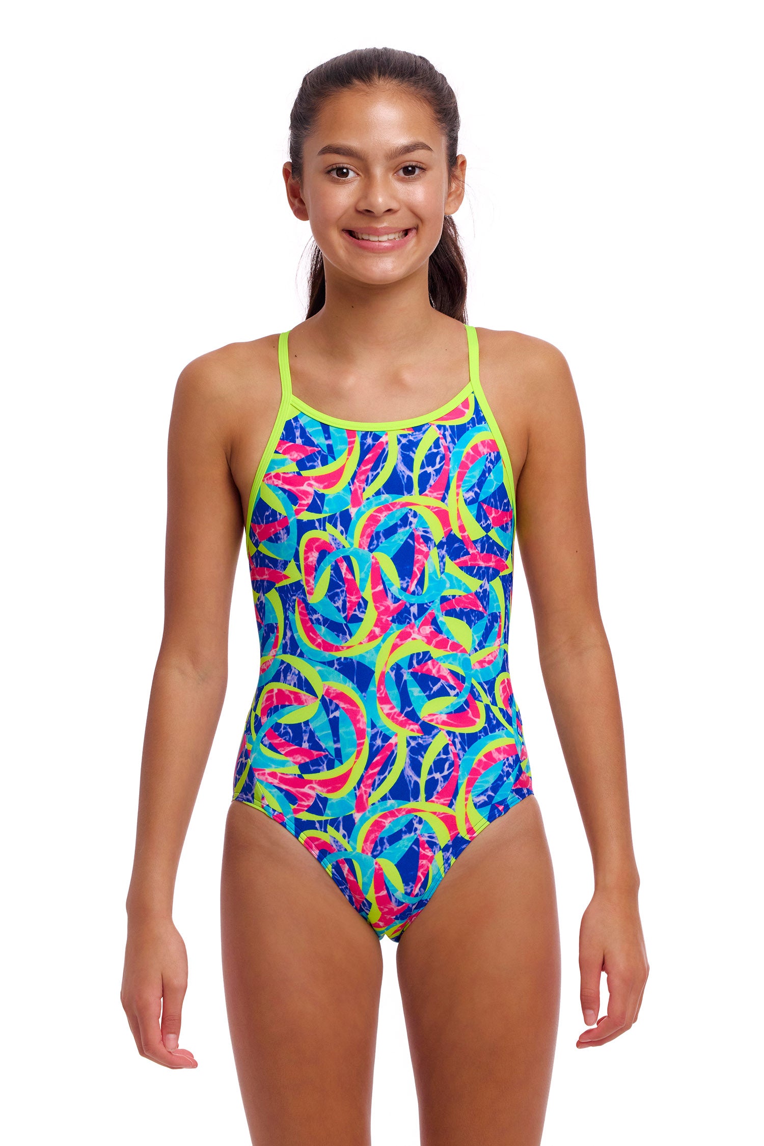 Funkita - Girl's Diamond Back One Piece - Choppy Waters