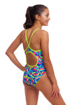 Funkita - Girl's Diamond Back One Piece - Choppy Waters