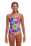 Funkita - Girl's Diamond Back One Piece - Pixel Paradise