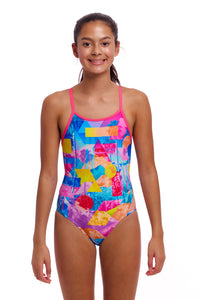 Funkita - Girl's Diamond Back One Piece - Pixel Paradise