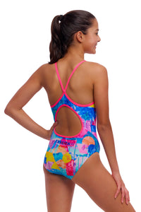 Funkita - Girl's Diamond Back One Piece - Pixel Paradise