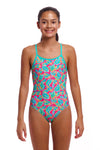 Funkita - Girl's Diamond Back One Piece - Planted Pink
