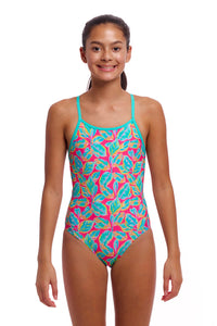 Funkita - Girl's Diamond Back One Piece - Planted Pink