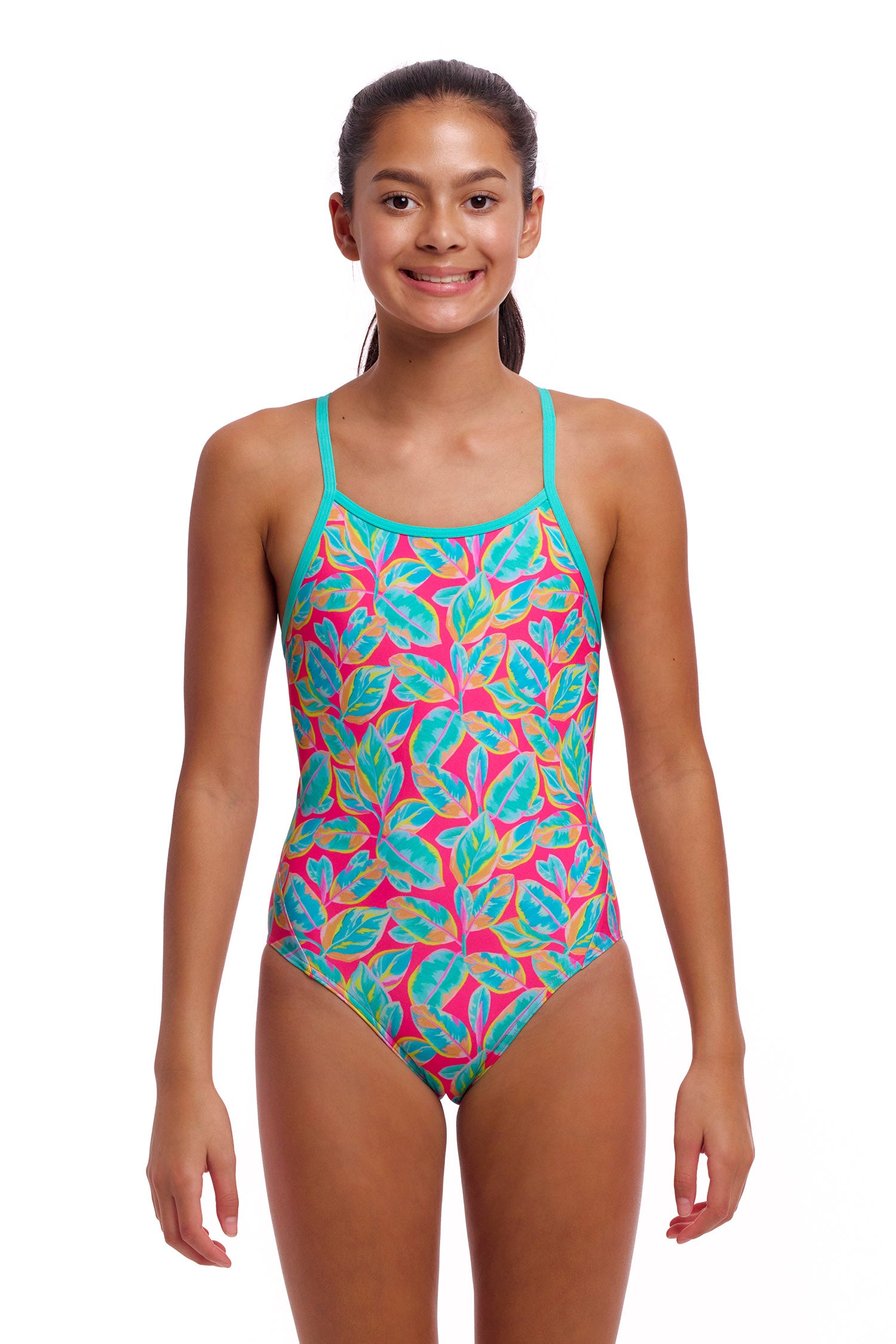 Funkita - Girl's Diamond Back One Piece - Planted Pink