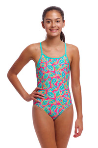 Funkita - Girl's Diamond Back One Piece - Planted Pink