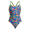 Funkita - Girl's Diamond Back One Piece - Choppy Waters